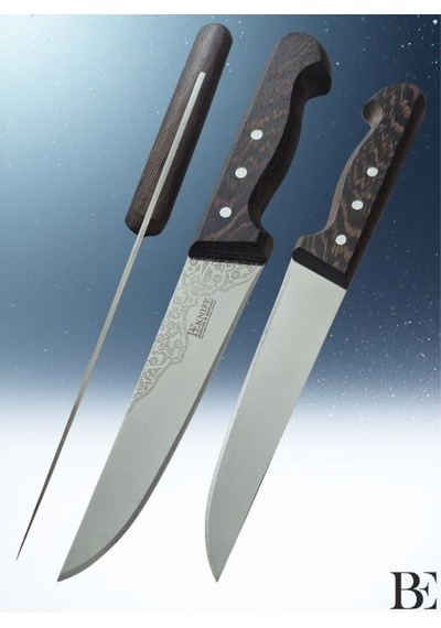 Beknife Bemiral Bıçak No.2 16 Cm 10121.16 Wenge Saplı İşlemeli Kasap Bıçağı 36mm X 160mm X 3mm