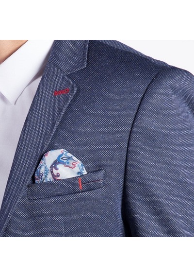 Sposo 5112  Dar Kalıp Örme Kumaş Lacivert Erkek Blazer Ceket Lacivert