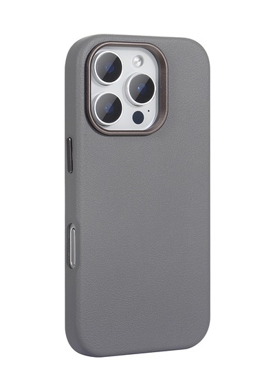 Apple Uyumlu iPhone 16 Pro Max Kılıf Magsafe Şarj Özellikli Pu Deri Tchs Adora Kapak-siyah Siyah