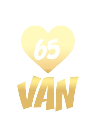 Kalpli 65 Van Araba Sticker 17x17 Cm Gold