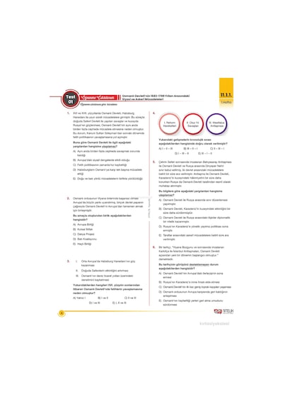 Nitelik 11. Sınıf Tarih Beceri Temelli 3 Fasikül 3069