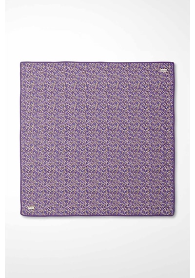 Levidor Mini Yazı Detayi Twill İpek Eşarp-0926 Lila