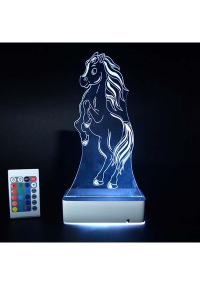 Özel Tasarım Şahlanan At 3D Led Lamba (458694001)