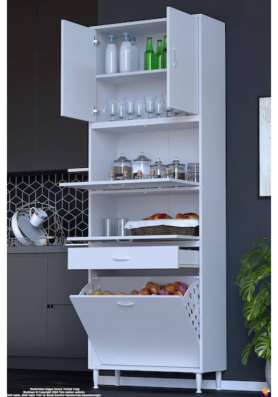 Zümra 80 Cm Beyaz Fırın Dolabı Patates Soğan Saklama Dolabı Çok Amaçlı Kiler Banyo Dolabı 80x226x32 Zümra 80 Cm Beyaz Fırın Dolabı Patates Soğan Saklama Dolabı Çok Amaçlı Kiler Banyo Dolabı 80x226x32