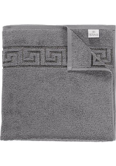 Pamuk Tekli Jakarlı Yumuşak Havlu Grek - 50 X 90 Gri