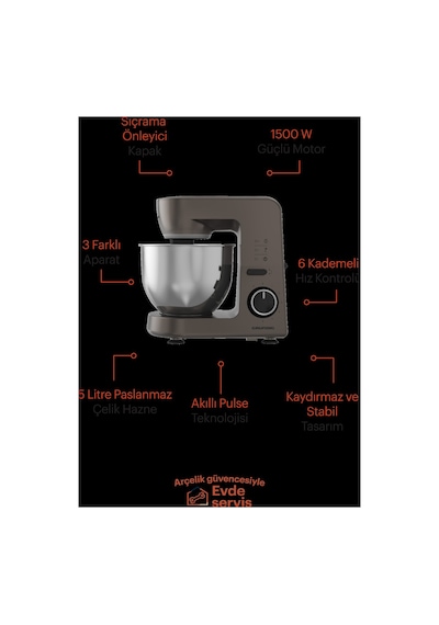 Grundig KMP 4670 K 1500 W Mutfak Makinesi