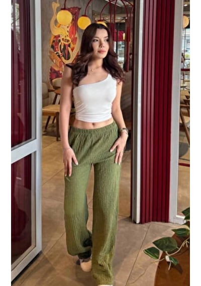 Berrin Booble Pantolon Zeytin Yeşili