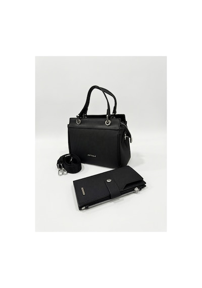 Just Polo Siyah Çanta & Cüzdan Kombini Güçlü Stil Ve Kusursuz Uyum 46590506