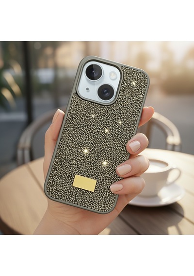 Microsonic Apple iPhone Uyumlu 15 Kılıf Cosmic Shine Koyu Gri -