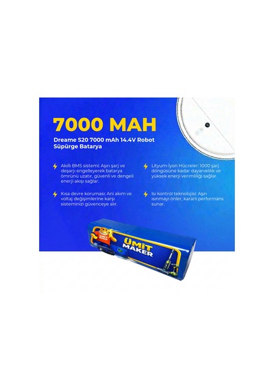 Dreame S20 7000 Mah 14.4v Robot Süpürge Batarya