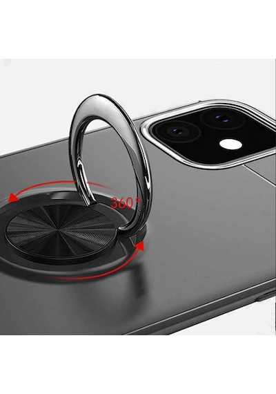 Apple Uyumlu iPhone 11 Kılıf Zore Ravel Silikon Kapak Siyah-Mavi