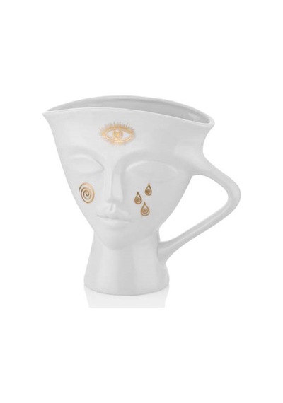 Crearthome Anitas Gold Detaylı Kulplu Dekoratif Obje 23.8X11X21.