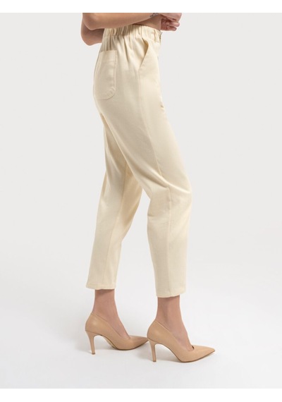 Slouchy Fit Kadın Pantolon Ekru