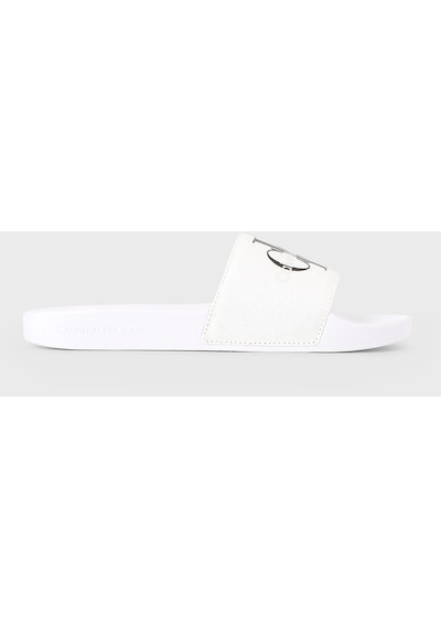 Calvin Klein Kadın Terlik Yw0yw00103 01w Beyaz-siyah Beyaz - Siyah