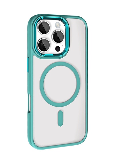 Zore Apple Uyumlu iPhone 16 Pro Max Kılıf Wireless Şarj Özellikli Krom Magsafe Silikon Kapak - Rose Brown