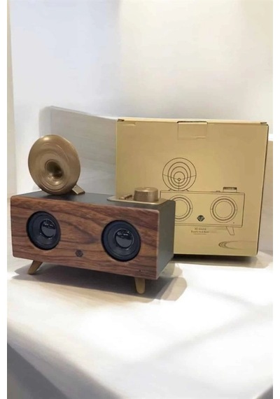 Znv Zenvia Mey İthalat Bluetooth Hoparlör Ahşap Klasik Retro Gramofon Bluetooth Müzik Kutusu Znv2025 Cmn