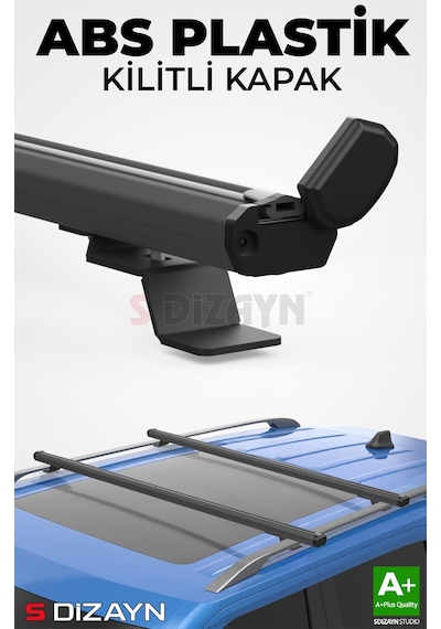 S-dizayn Vw Polo Cross S-bar Cargo V1 Ara Atkı Tavan Taşıyıcı Barı Siyah 130 Cm 2009-2017 A+ Kalite