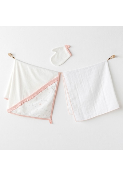 Bebek Havlu Takım 3 Adet Towel Müslin Set Love Family Standart