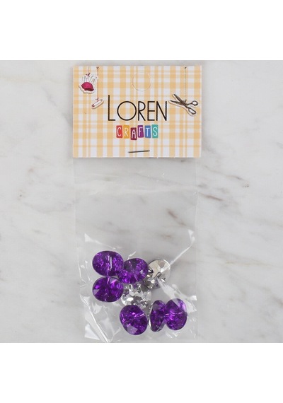 Loren Crafts Mor 8 Li Düğme - 236