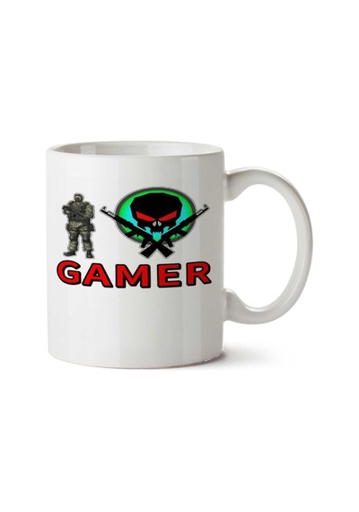 Gamer,,, İki Tarafı Baskılı Kupa Bardak Çok Renkli