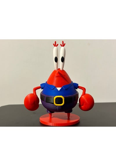 Bay Yengeç Figürü - 3d Yazıcı Tasarım Spongebob Biblosu - Mr. Krabs Heykelcik