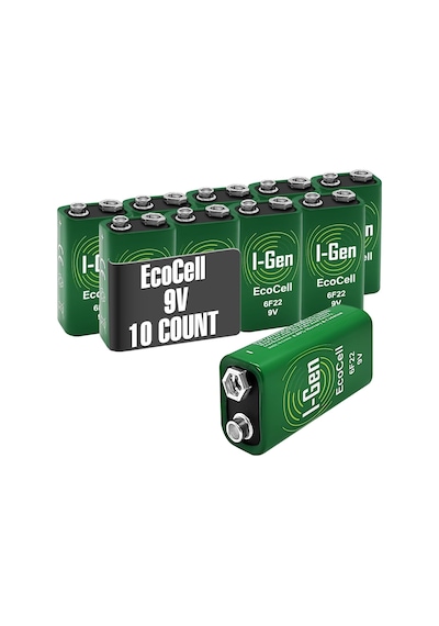 Ecocell Çinko Karbon 9v 6f22 9 Volt Pil 10'lu Paket
