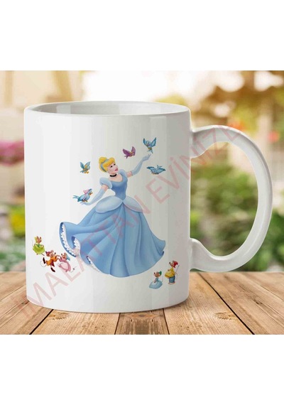 1-2330 Cinderella İki Tarafı Baskılı Kupa Bardak.jpg
