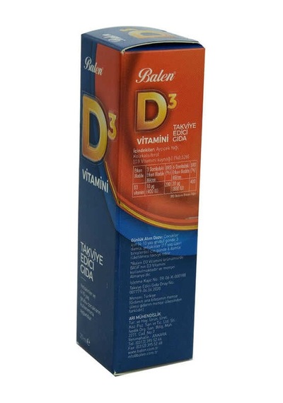 D3 Mini Takviye Edici Gıda 20 Ml