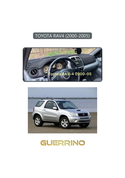 Toyota Rav4 2000-2005 Torpido Koruma Halısı Gri Kenar