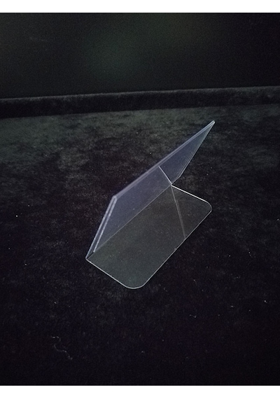 50 Adet Pvc Şeffaf Etiketlik 5x7 Cm Ayaklı İsimlik Pvc Etiketlik