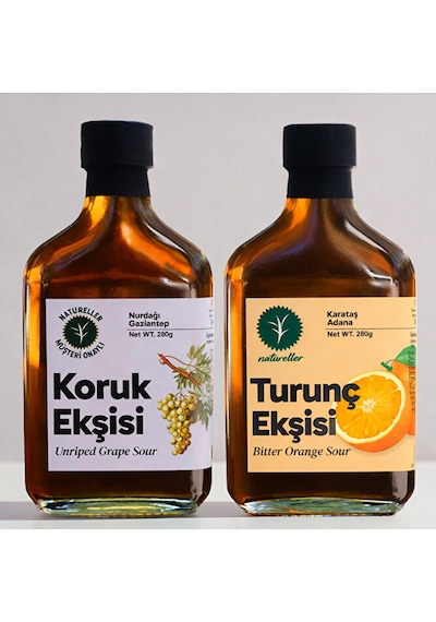 Koruk Ekşisi Ve Turunç Ekşisi - Tatlı Ekşi Hasat 2 Adet 280 Gr
