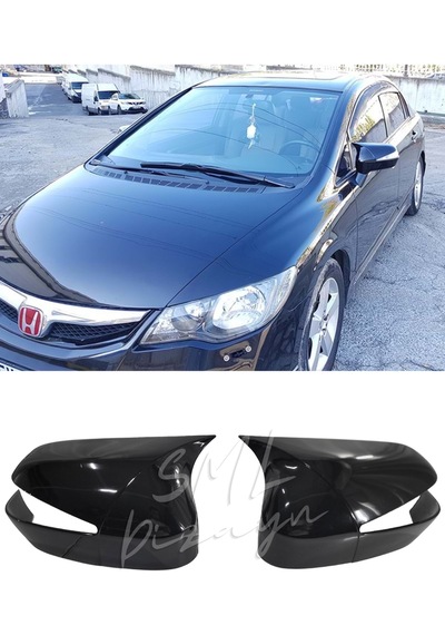 Honda Civic Fd6 Batman-Yarasa Ayna Kapağı (Plastik) Piano Black
