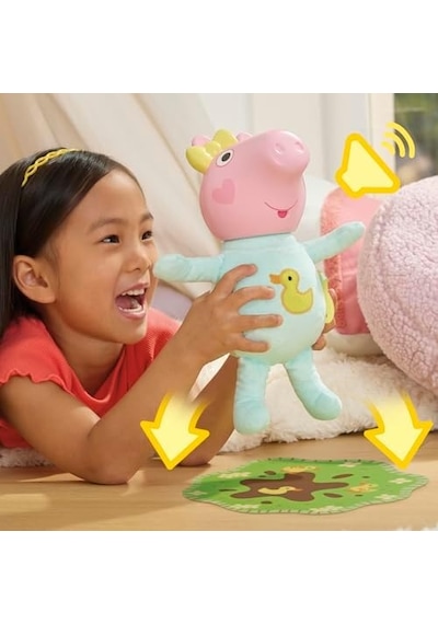 Oinks Ve Snuggles Evie Aksesuarlı İnteraktif Oyuncak Bebek, 20'den Fazla Ses, 3 Yaş Ve Üzeri Kız Ve Erkek Çocuklar İçin Pelüş Oyuncaklar Açık Ahşap