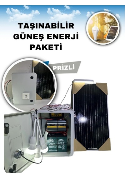 Taşınabilir Solar Güneş Enerjili Tv-3 Lamba Ve Usb Cep Telefonu Şarj Sistemi