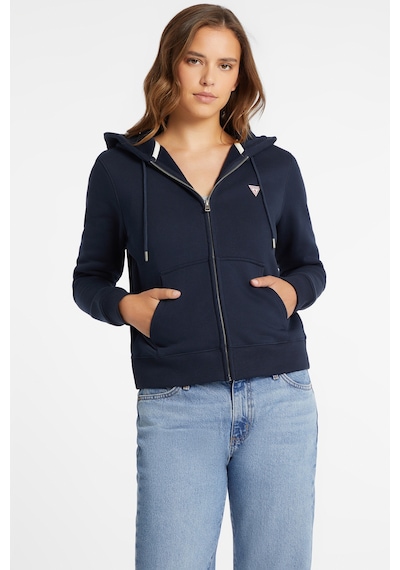 Guess Kadın Fermuarlı Sweatshirt - Lacivert Lacivert