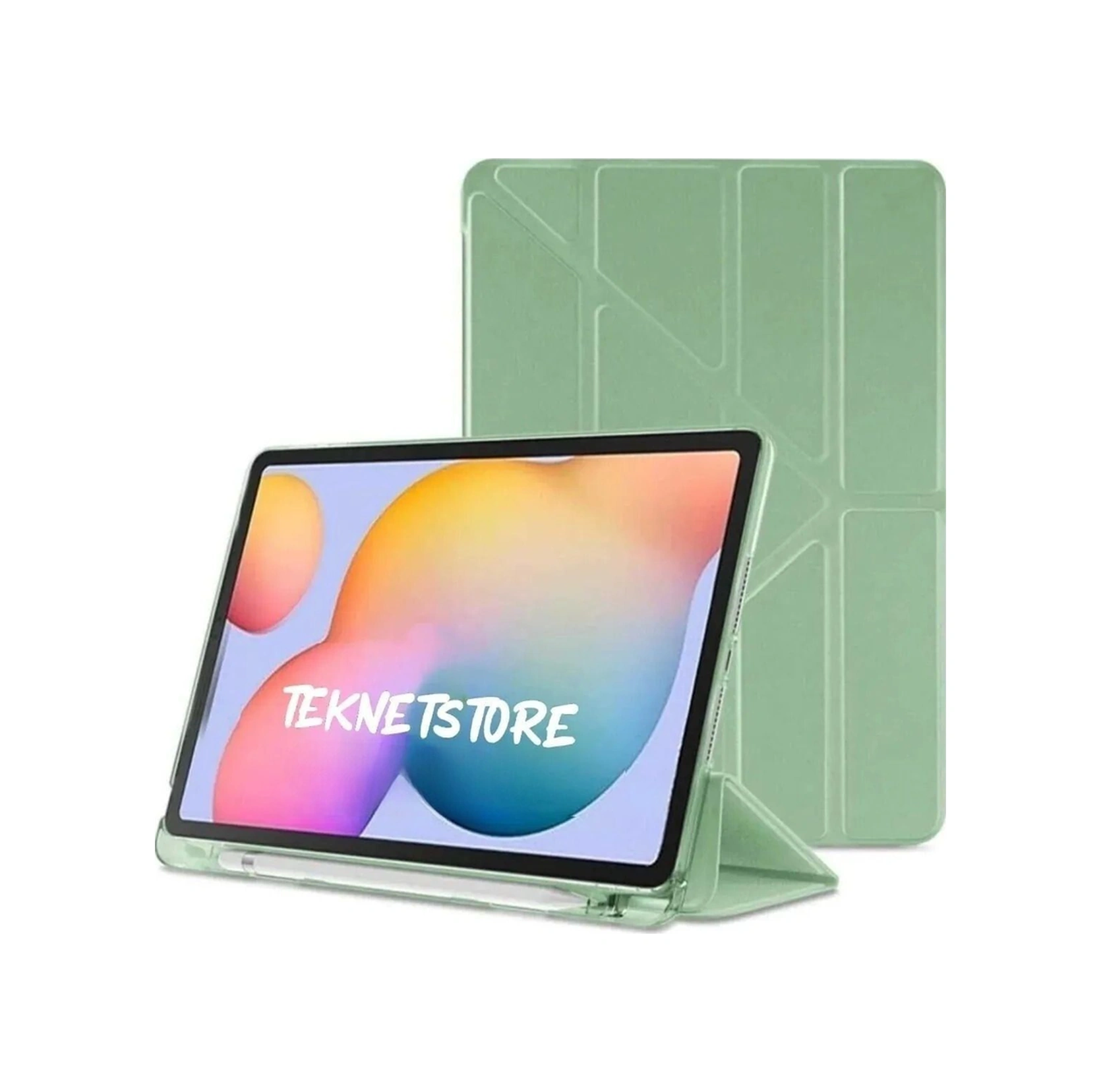 Samsung Galaxy Tab S9 Fe / S10 Fe 10.9'' Uyumlu Kılıf Kalem Bölmeli Uyku Modlu Arkası Silikon Kapak