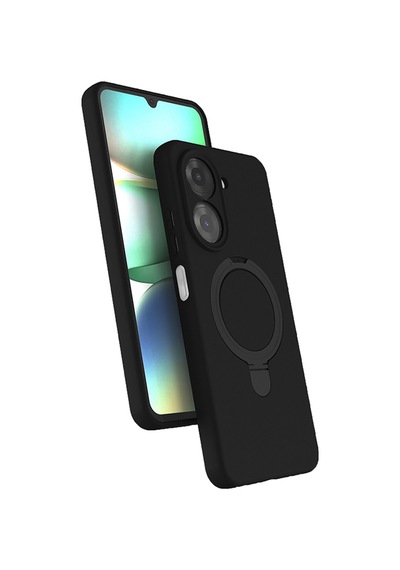 Xiaomi Redmi A7 Pro Kılıf Magsafe Şarj Özellikli Standlı Sensitive Touch Samara Kapak Siyah
