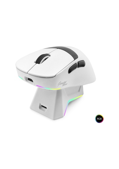 Mofan Mf1216w Tri Mode Rgb Gaming Mouse Manyetik Şarj Standlı Oled Ekranlı 12000 Dpı Beyaz Diğer