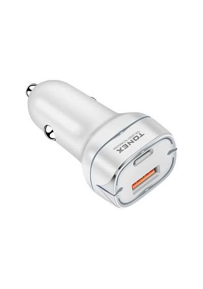 Tonex Ta-38w 2 Girişli Type-c To Type-c Kablolu Araç Şarjı Işıklı -
