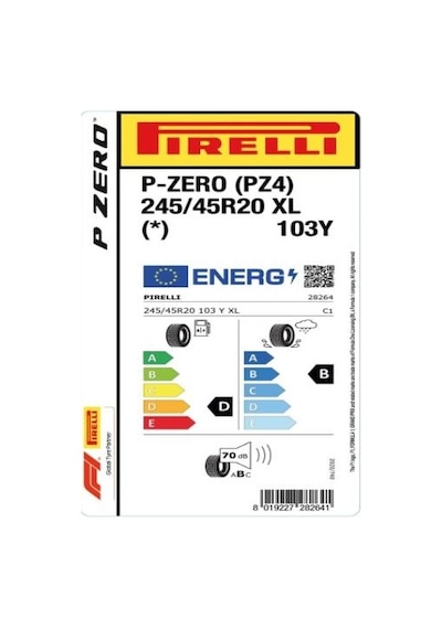 Pirelli 245/45R20 103Y XL P Zero PZ4 Yaz Lastiği 2024