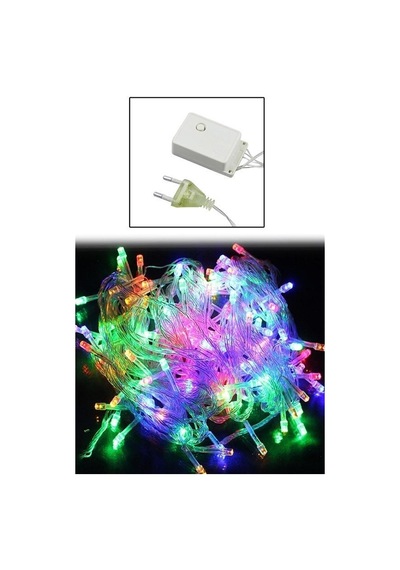 Aklow 10 Metre 100 Ledli 8 Fonksiyonlu Karışık Renkli Rgb Led Lamba Çoklu Renk