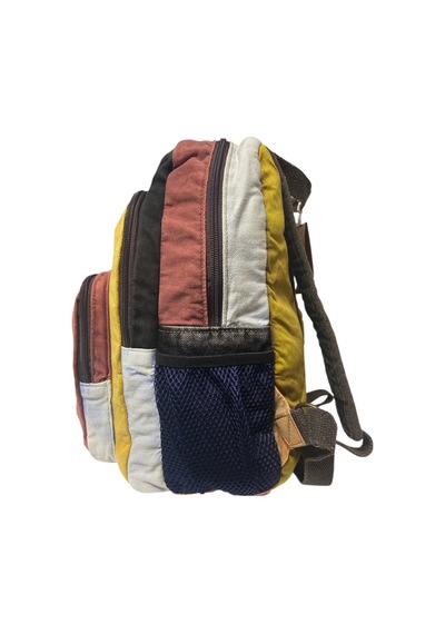 Dark Cotton Kaliteli Vintage Salaş Yıkama Kumaş Disayn Günlük Gezi Okul Sırt Çantası 30cmx40cm Kiremit
