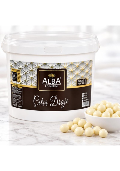 Alba Beyaz Çıtır Draje 2,5 Kg Pasta Ve Tatlı Süsleme Drajesi