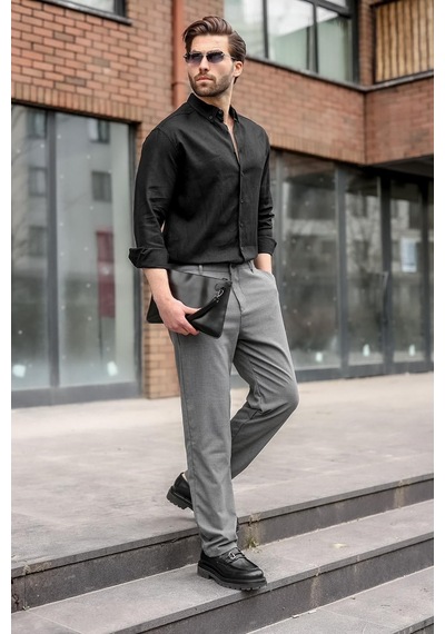 Madmext Antrasit Basic Erkek Pantolon E6576