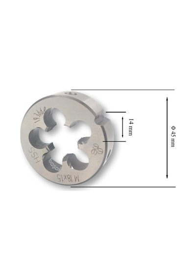 Mte M18 X 1.5 Pafta İnce Vidalı Hss Dın 223/b