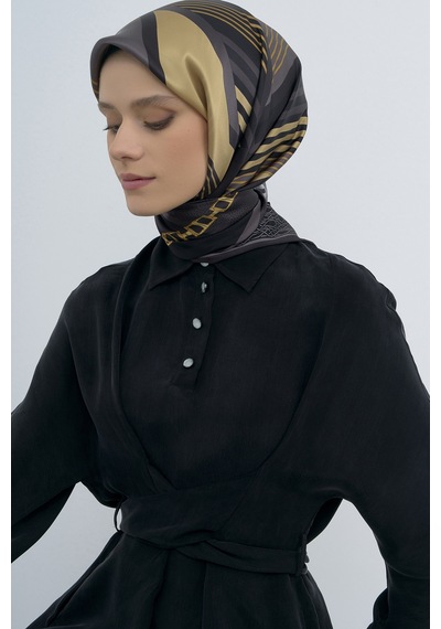 Armine Saf İpek Sura Eşarp-2026 İlkbahar-yaz- 952100d Siyah
