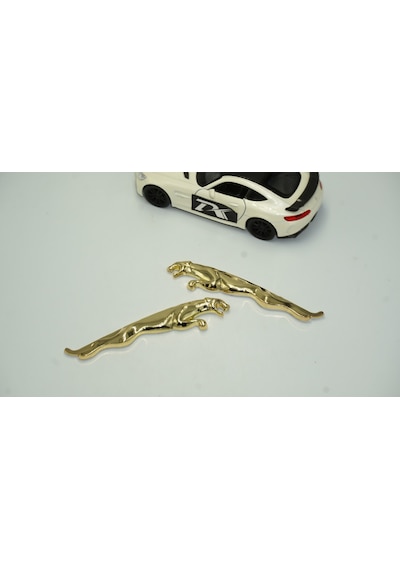 Dk Jaguar Çamurluk Yanı 3m 3d Gold Metal Logo Amblem
