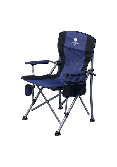 Windcamp Katlanır Kamp Sandalyesi Lux Mavi - Siyah
