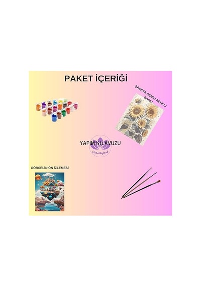 Baskılı Sayılarla Boyama Hobi Seti Çerçeveli 40x50 Cm: Nülifer - 791491731