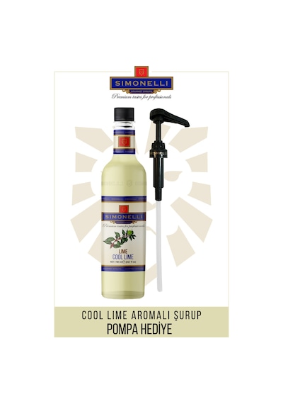 Simoenlli Kahve Şurubu Cool Drop Lime 700 ML + Pompa Simonelli